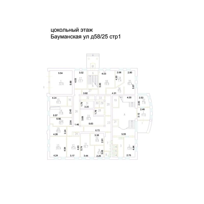 Бауманская улица, 58/25с1 - 1243,00 кв.м. - Аренда здания, ОСЗ, особняка