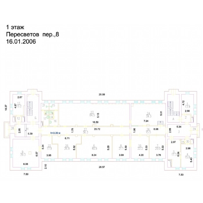 Пересветов переулок, 8 - 3158,50 кв.м. - Продажа здания, ОСЗ, особняка