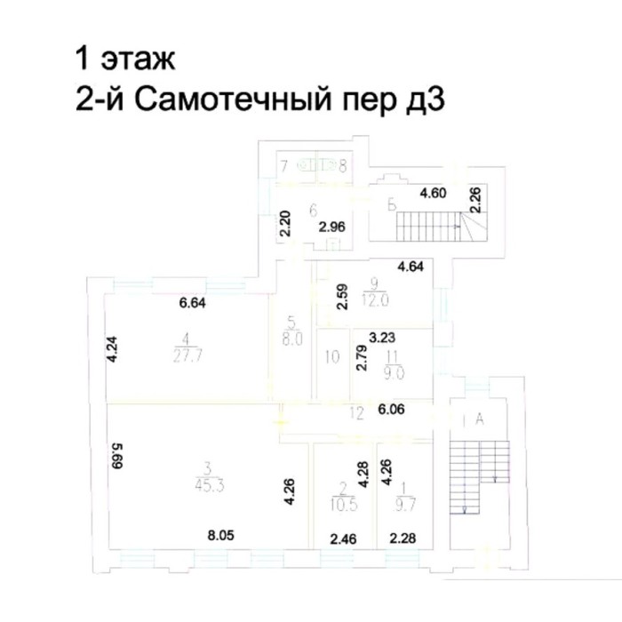 2-й Самотечный переулок, 3 - 473,20 кв.м. - Продажа здания, ОСЗ, особняка