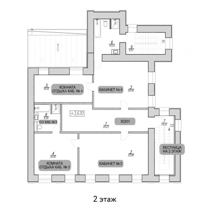 2-й Самотечный переулок, 3 - 473,20 кв.м. - Продажа здания, ОСЗ, особняка