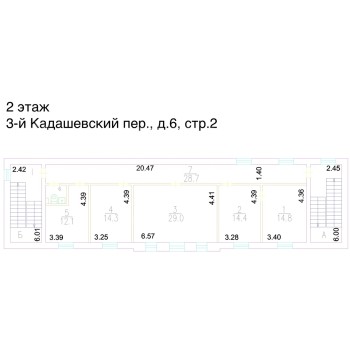 3-й Кадашевский переулок, 6 - 465,00 кв.м. - Аренда здания / особняка в НАО