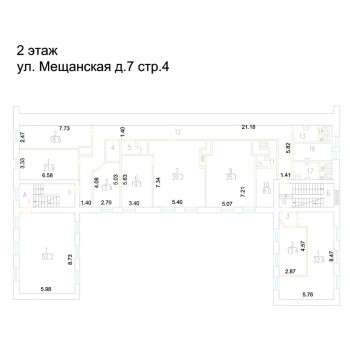 Мещанская улица, д 7 стр 4 - 1636,50 кв.м. - Продажа здания / особняка в ЦАО
