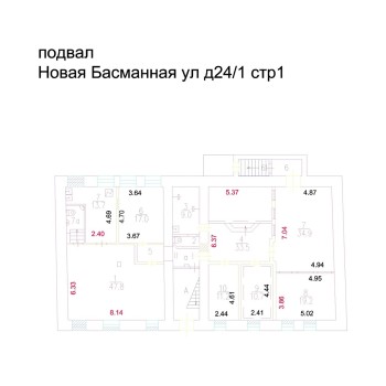 Новая Басманная улица, 24/1с1 - 784,00 кв.м. - Продажа здания / особняка в СВАО